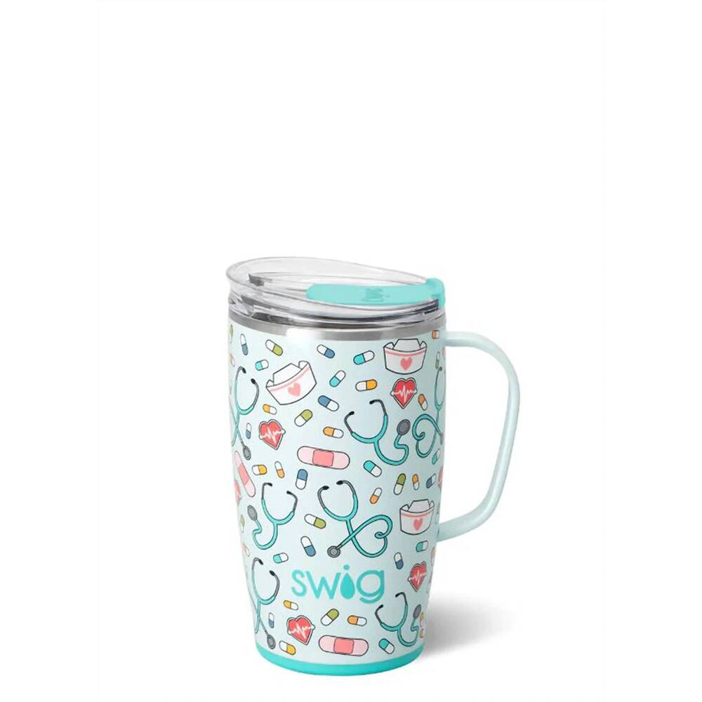 NEW SWIG LIFE little nurse travel mug - 18oz in scrub life